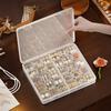 Multifunctional Storage Box, with Flip-Top Airtight Dust-Proof Design, Transparent Contains Independent Small Box Storage Case, for Jewelry Rings