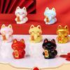 9Pcs Cute Good Luck Cat Mini Figurines Miniature DIY Decorative Micro Landscape Fortune Lucky Cat Car Desktop Home Ornaments
