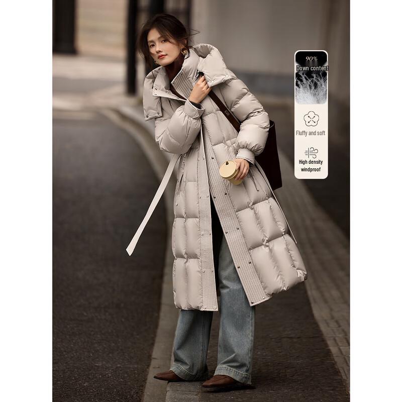 

XWI Женская куртка с капюшоном на длинном утином пуху S