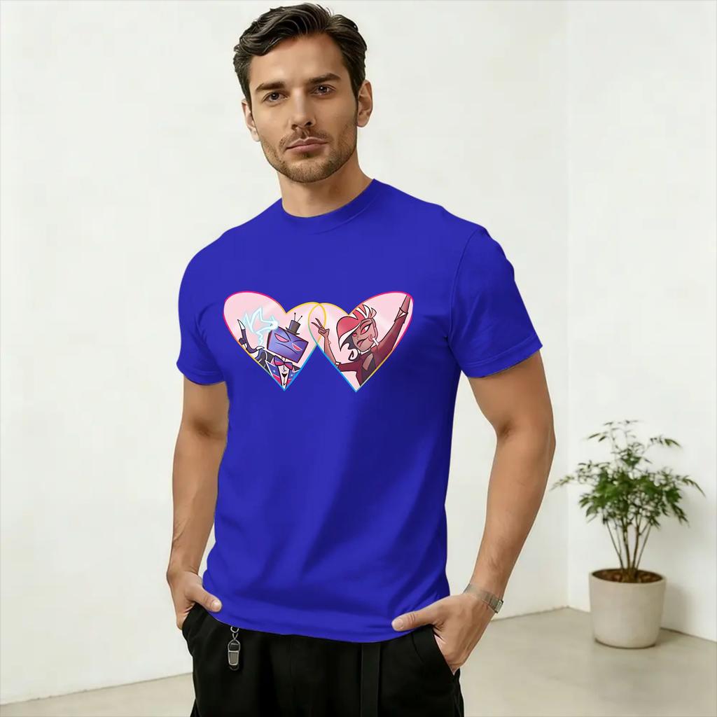 Hazbins Hoteling Vox Solo Metal T Shirt Unisex 100% Cotton Funny T-Shirt O Neck Tee Shirt Short Sleeve Tops Unique