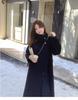 Women's Hepburn Style Black Wool Coat - 2025 Autumn/Winter Collection