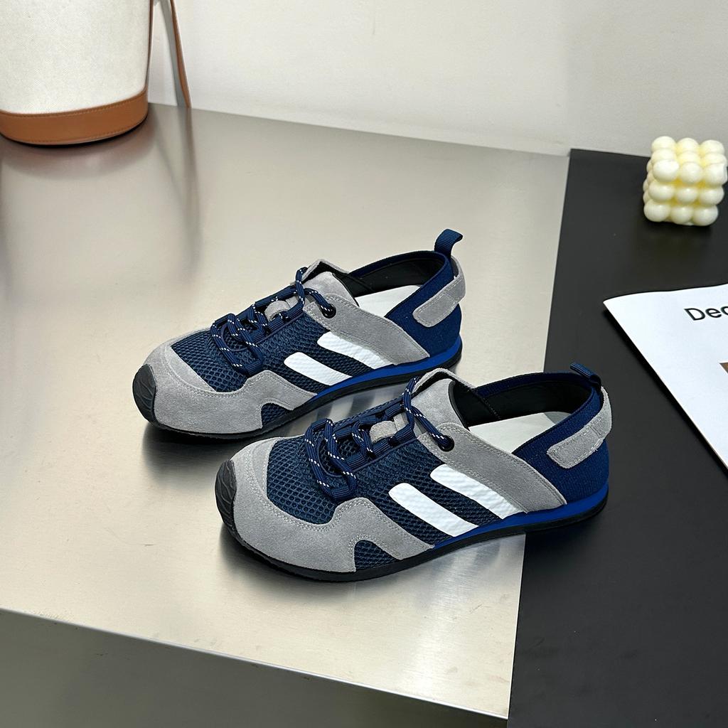 Retro color matching flat-bottomed German training shoes for women's 2025 new mesh breathable and comfortable versatile sports