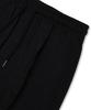 Atejeu Cool Linen-Like Single-Pleat Semi-Wide Elastic Waist Pants [Black]