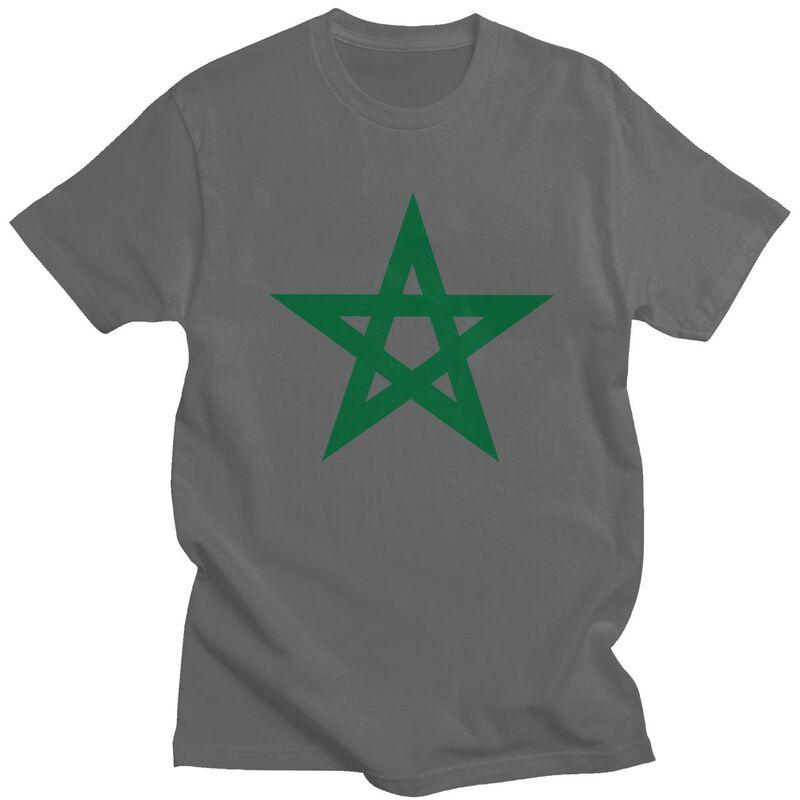 Custom Morocco Flag Tshirts for Men Short Sleeve Casual T Shirt Moroccan Proud Patriotic Tshirt Loose Fit 100 Cotton Tee