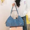 Stylish solid color shoulder fitness bag dry and wet separation portable yoga bag independent shoe compartment can store pocket travel bag