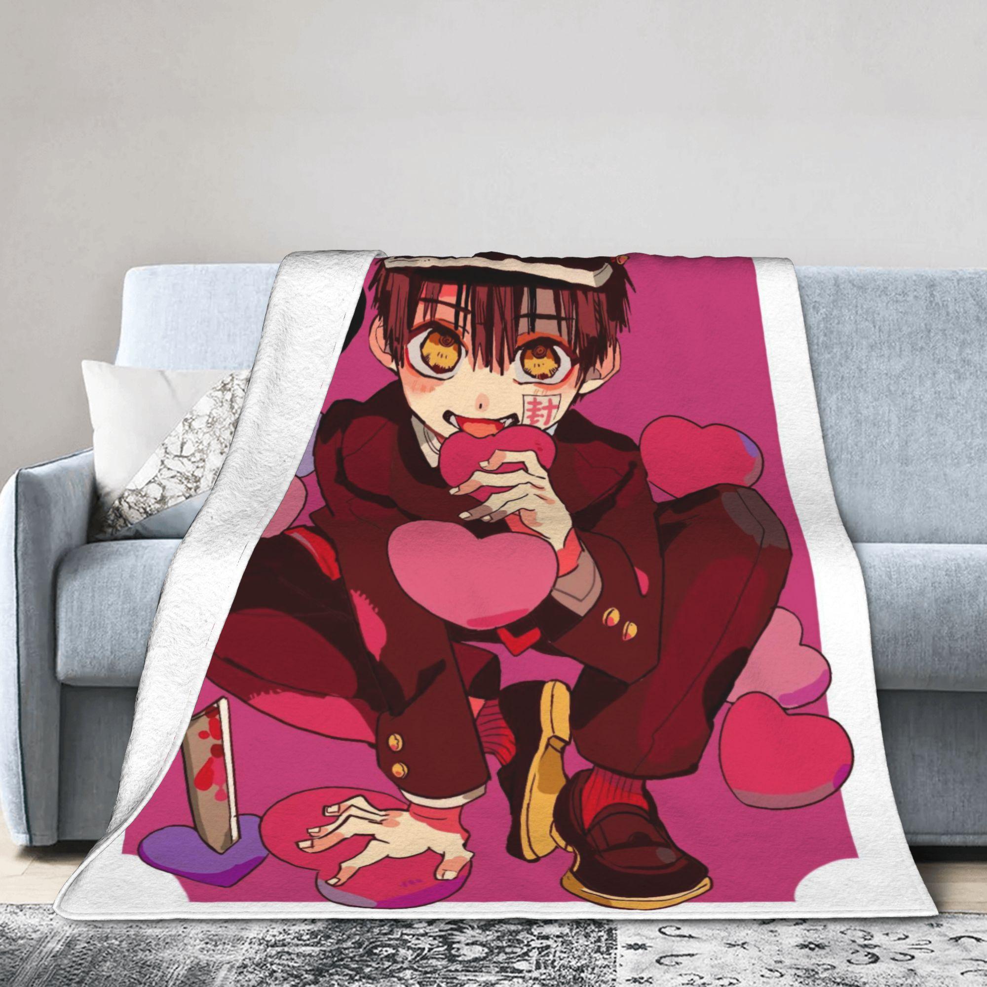 Hanakos Kuns Warm Soft Blanket  Kids Plush Throw Blanket Aesthetic Home Decor Flannel Bedspread Sofa Bed Cover 75X95CM