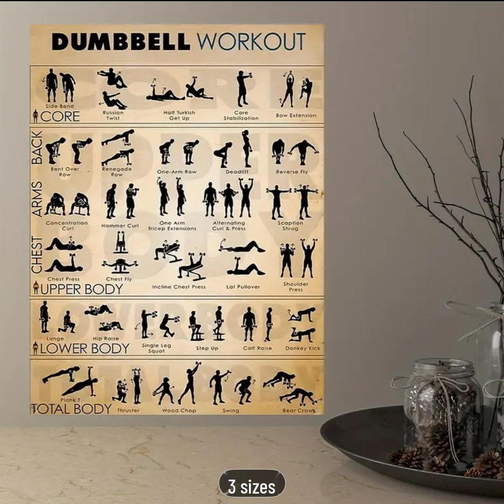 Tela Artistica da Parete Motivazionale per Fitness, Yoga, Palestra