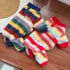 Rainbow Striped Dog Four Legged Clothes Thicken Striped Dog Clothes  for Cats and Dogs