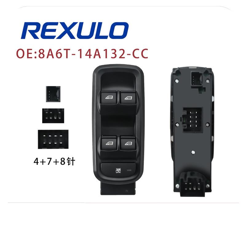 8A6T-14A132-CC Master Window Switch For Ford Fiesta MK7 2008-2017 8A6T14A132CC LHD Front Left Driver Side 4+7+8 Pin variation