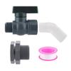 Rain Barrel Spigot Kit With 3/4 Inch PVC Ball Valves Adapters For Water Tank Garden Irrigation Accessories