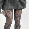 Plus Size Fishnet Stockings Jacquard Small Flowe Fashionable Fishnet Pantyhose Hollow Out Flower Pattern Lace Stockings