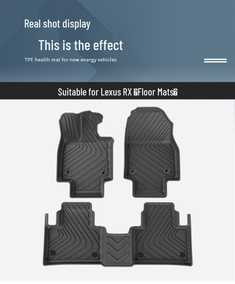 Custom TPE Floor Mats for 2023-2024 Lexus RX, includes Trunk Mat.
