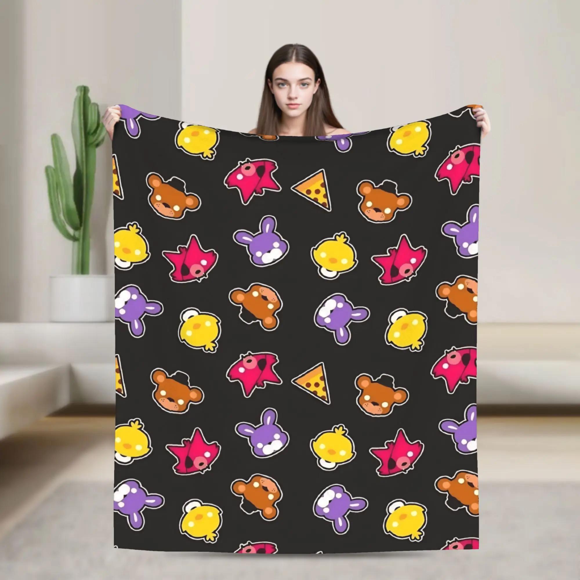 FNAFS at Freddys Flannel Blanket  Soft Warm Throw for Couch Chair Bed  Cozy Decorative Plush Sofa Cover Blanket 130cm x 150cm