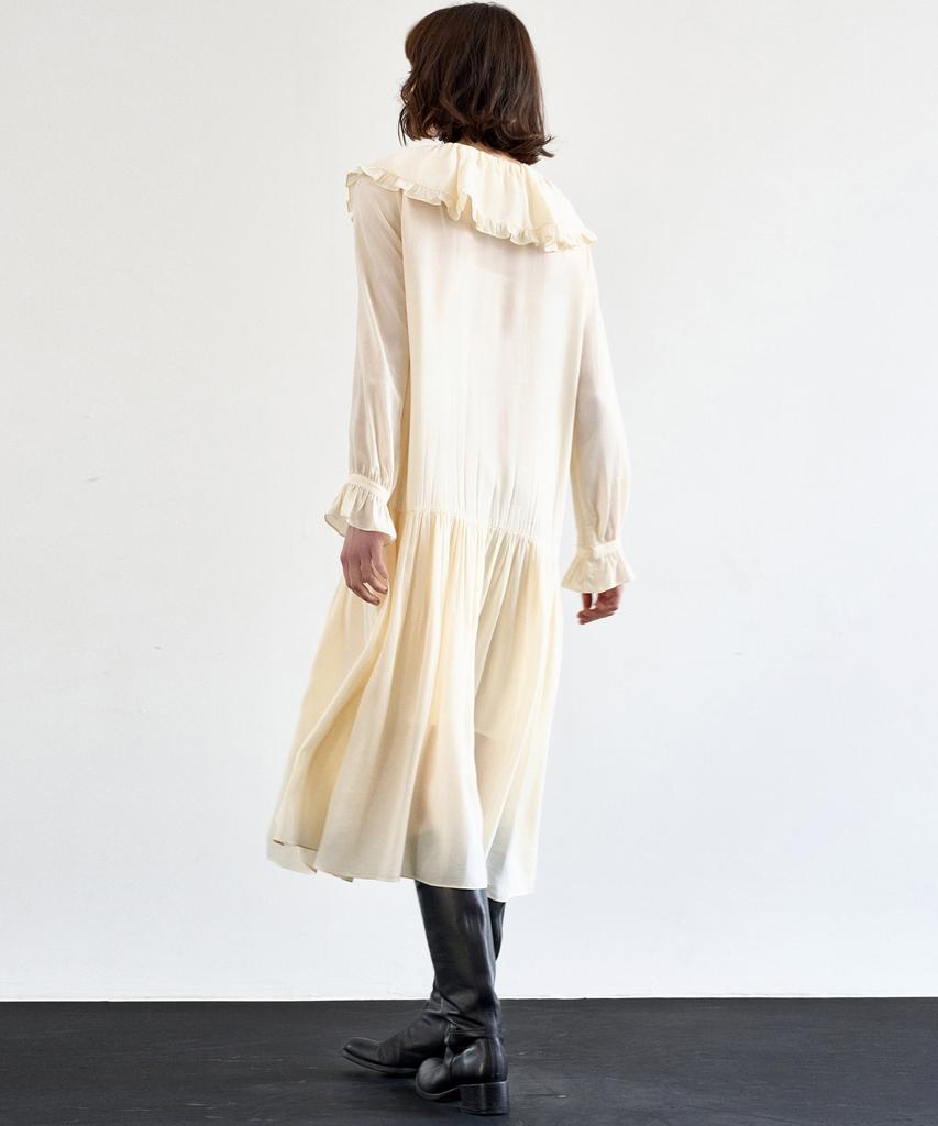 MITTE Sailor Ruffle Collor Dress_Cream