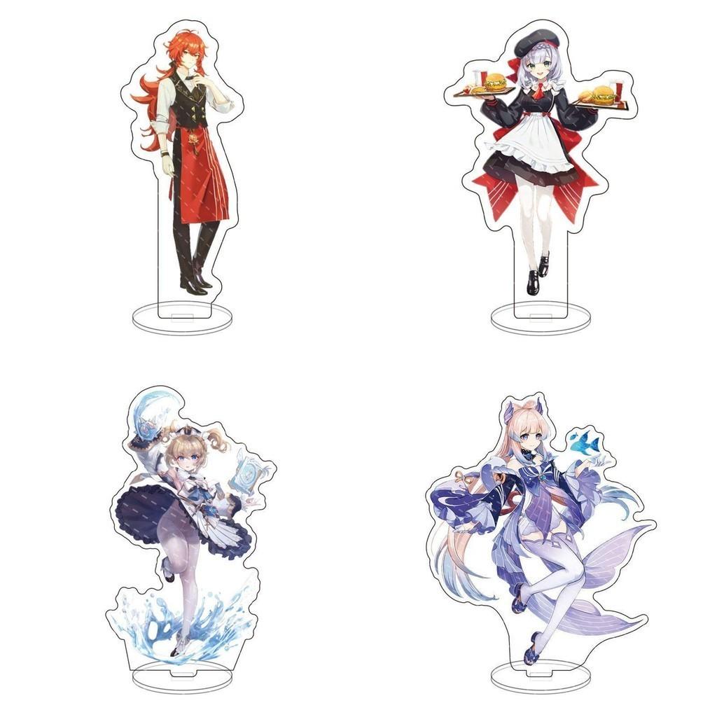 Genshin Impact Acrylic Stand Desktop Decor Exquisite Anime Ornaments Featuring Kazuha Venti Klee Hutao Ganyu Paimon For Collectors