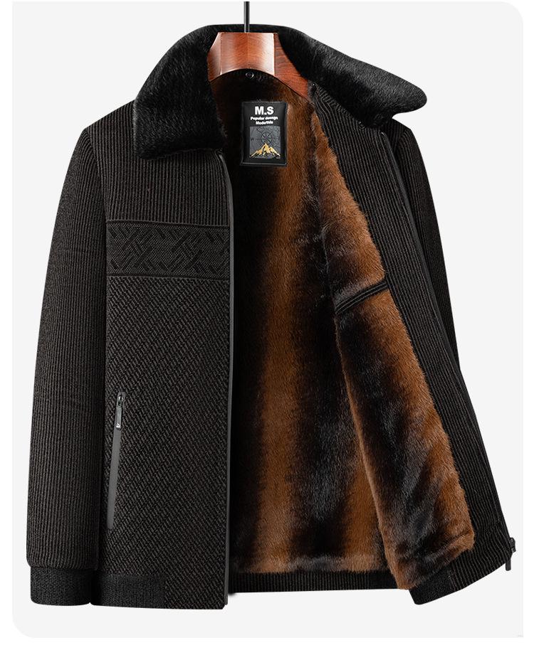 Men's Wool Blend Winter Jacket - Warm, Thickened Coat for Dad or Grandpa