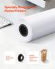 Wide Format Paper, 609.6 mm x 91.4 m Plotter Roll, 2 Rolls CAD Bond Rolls with 50.8 mm Core, 80 GSM Plotter Roll Rolls, for CAD Drawings, Engineering