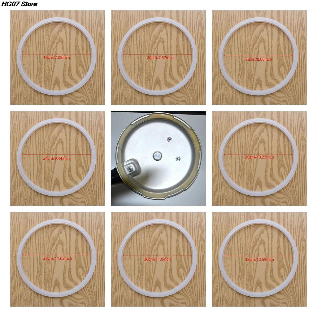 16 18 20 22 24 32cm Pressure Cookers White Silicone Rubber Gasket Sealing Ring Pressure Cooker Seal Ring Kitchen Cooking Tools
