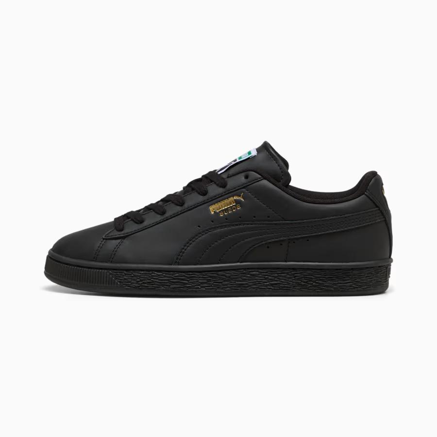 408467-02 Puma Suede "PUMA Black/Archive Green" (Men's)