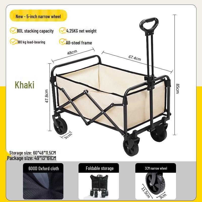 Tragbarer Outdoor Faltbarer Campingwagen für Auto, Picknick und Express-Nutzung