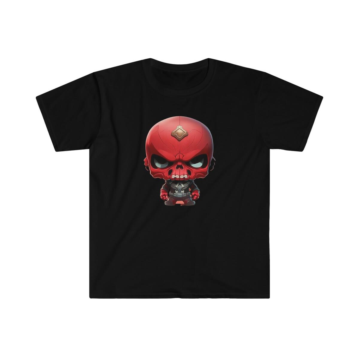 Chibi Red Skull Unisex Softstyle T-Shirt S