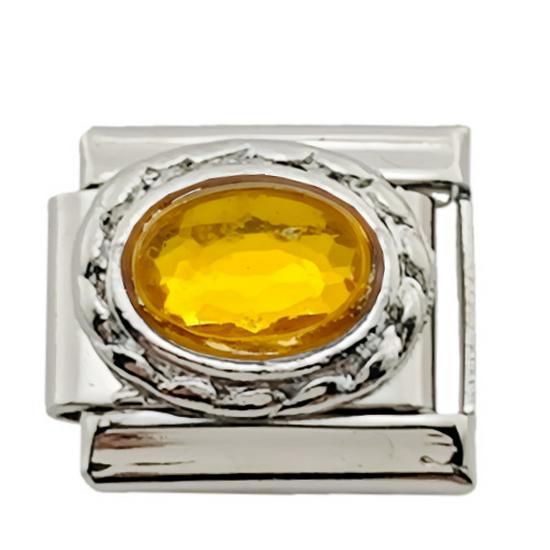 Enamel DIY Inlaid Titanium Steel Italian Charm Bracelet