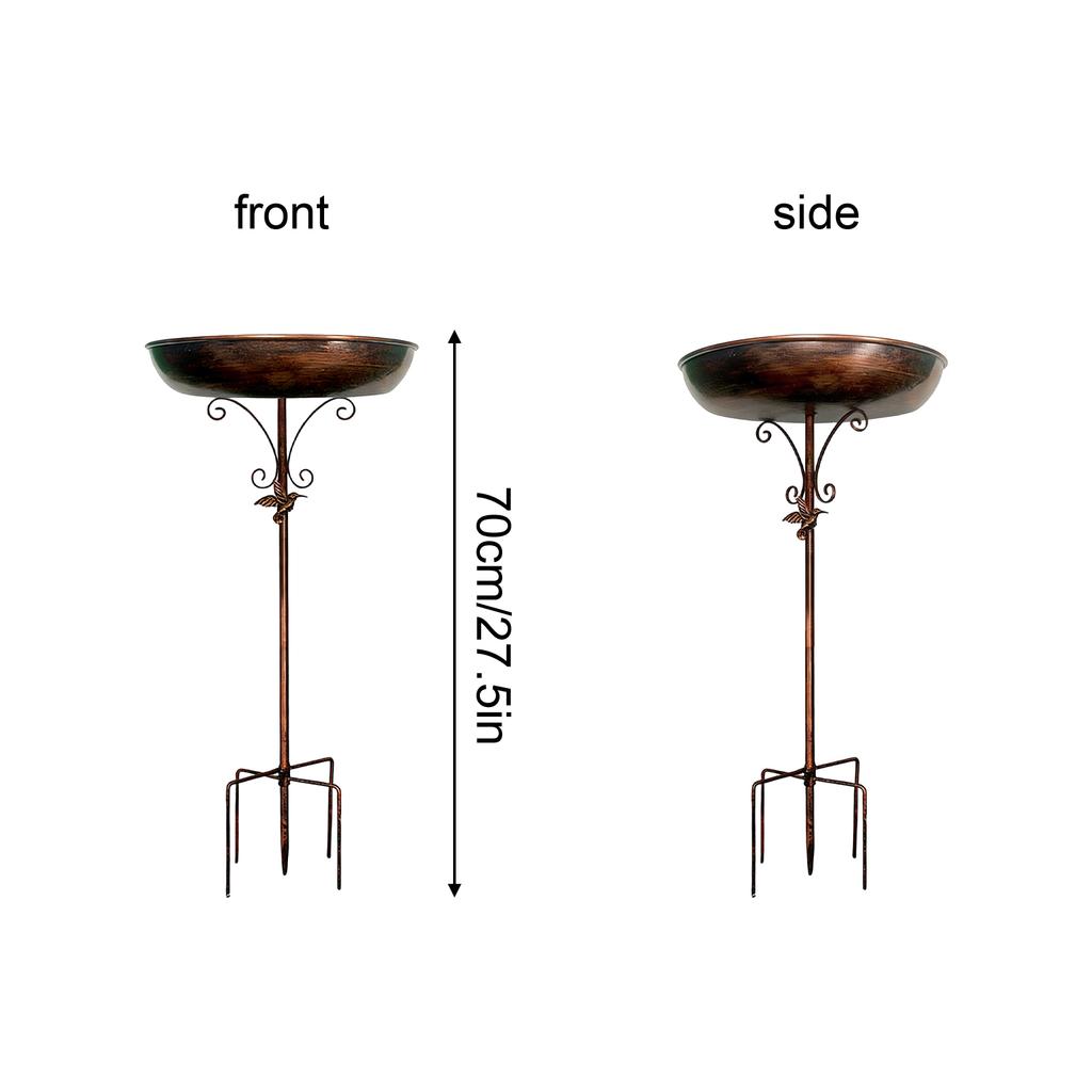 Vintage Iron Bird Bath & Feeder - 2-in-1 Outdoor Garden Decor For Birds
