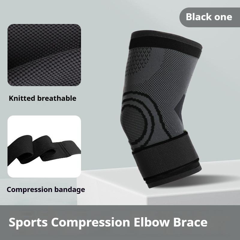 1 шт. Налокотник Фитнес Тяжелая атлетика Жим лежа Спорт Обертывание Вязаный Защитный налокотник Стабилизирующий сустав под давлением S