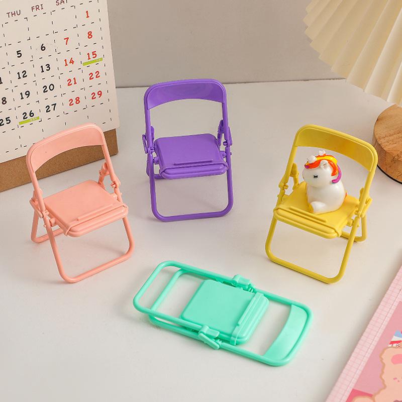

Mini Cute Folding Chair Phone Holder - Girly Desktop Ornament for Students Green 1500/box