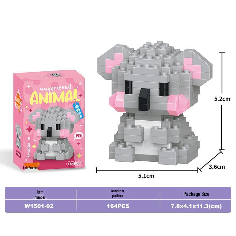 Lele Brothers Micro Building Blocks - Educational Small Animal Sets for Kids, Compatible with Lego, Boys' Toy Gifts