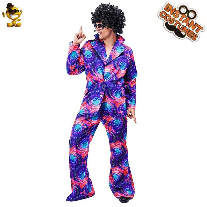 Erwachsenen großer Junge Hippie Anzug Bühnenauftritt Kostüm Maskenball Kostüm Party Kostüm