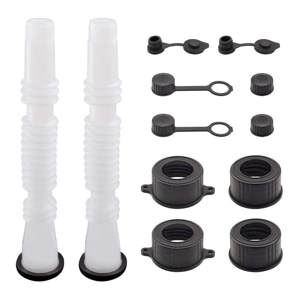 1~3 Set Gas Can Spout Replacement Car Flexible Pour Nozzles Gasket Kit with Collar Caps Stopper and Spout Cover Car Accessories
