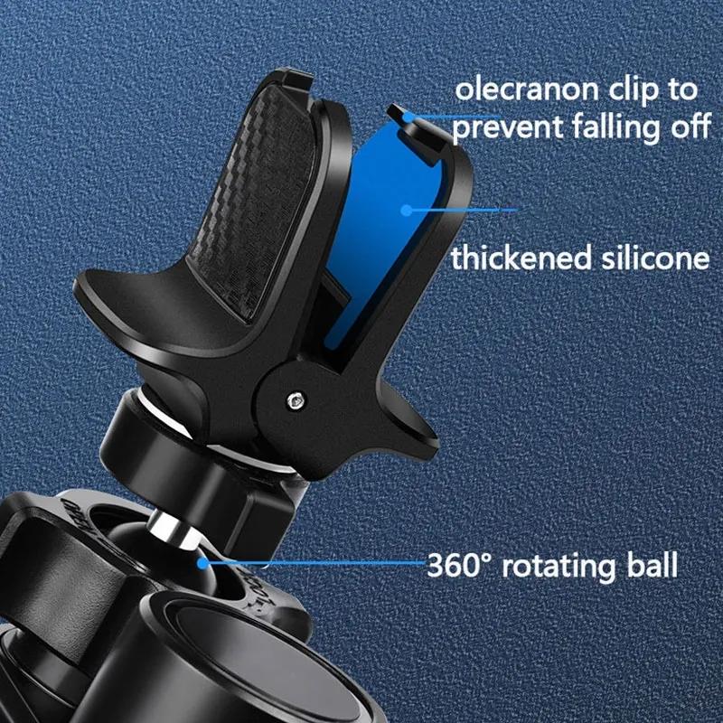 Car Phone Holder Electric Induction Phone Stand Adjustable Auto Clamping Double Base for Tesla Model 3 Y X S Accessories