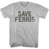 Ferris Bueller's Day Off Save Ferris Penant Gray Heather T-Shirt