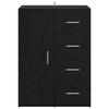 Sideboard in Black Oak Look 59 x 39 x 80 cm Particleboard