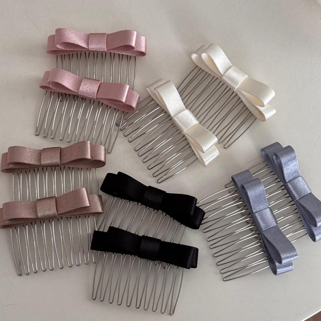 Silk Bow Non-Slip Hairpin Comb – Perfect for Styling Bangs and Shredded Hair.