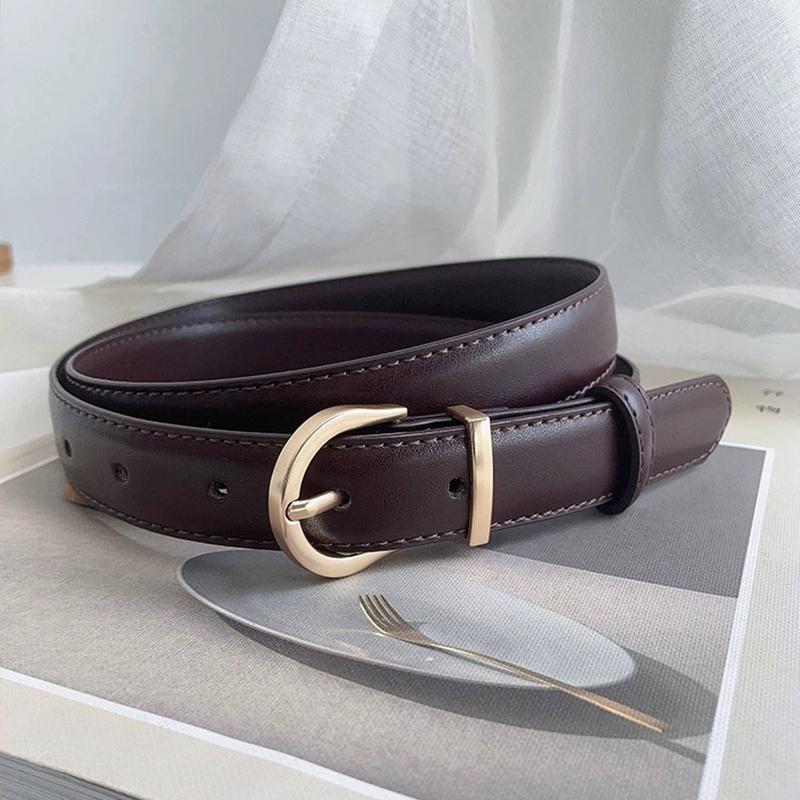 Ladies belt decoration simple and versatile jeans fashion high-grade belt Brown  new Korean version of the belt