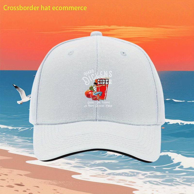 Hard Dickens Cider Funny Print Baseball Cap Breathable Adjustable Snapback Hat Casual Outdoor Headwear