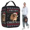 Rock Hyrax Merry Christmas Ugly Style Insulated Lunch Bag for Women Office Cooler Food Box Tote Portable Lunch Boxes Container