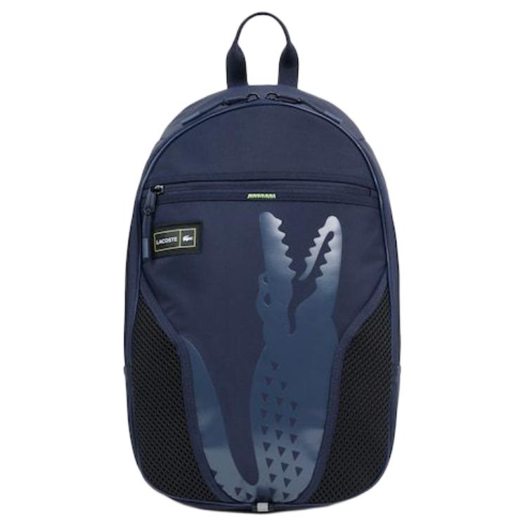 Lacoste Versatile Practical Fashionable Trendy Nylon Backpack Unisex backpack Blue NH5301GX Blue