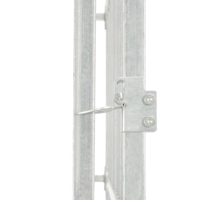 Chenil d'extérieur - Maison Exclusive - 300 x 300 x 185/200 cm - Structure acier - Toit polyéthylène