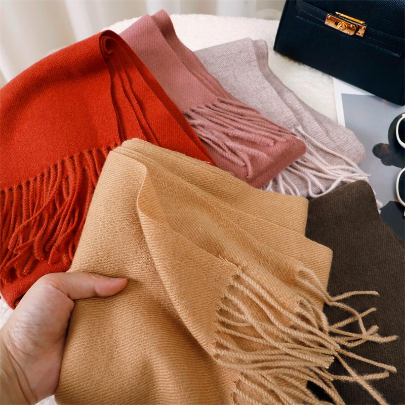 Winter Solid Scarf Women Cashmere Soft Warm Scarves Hijab Female Long Headband Shawl Wrap Bandana Foulard Echarpe Poncho Stoles