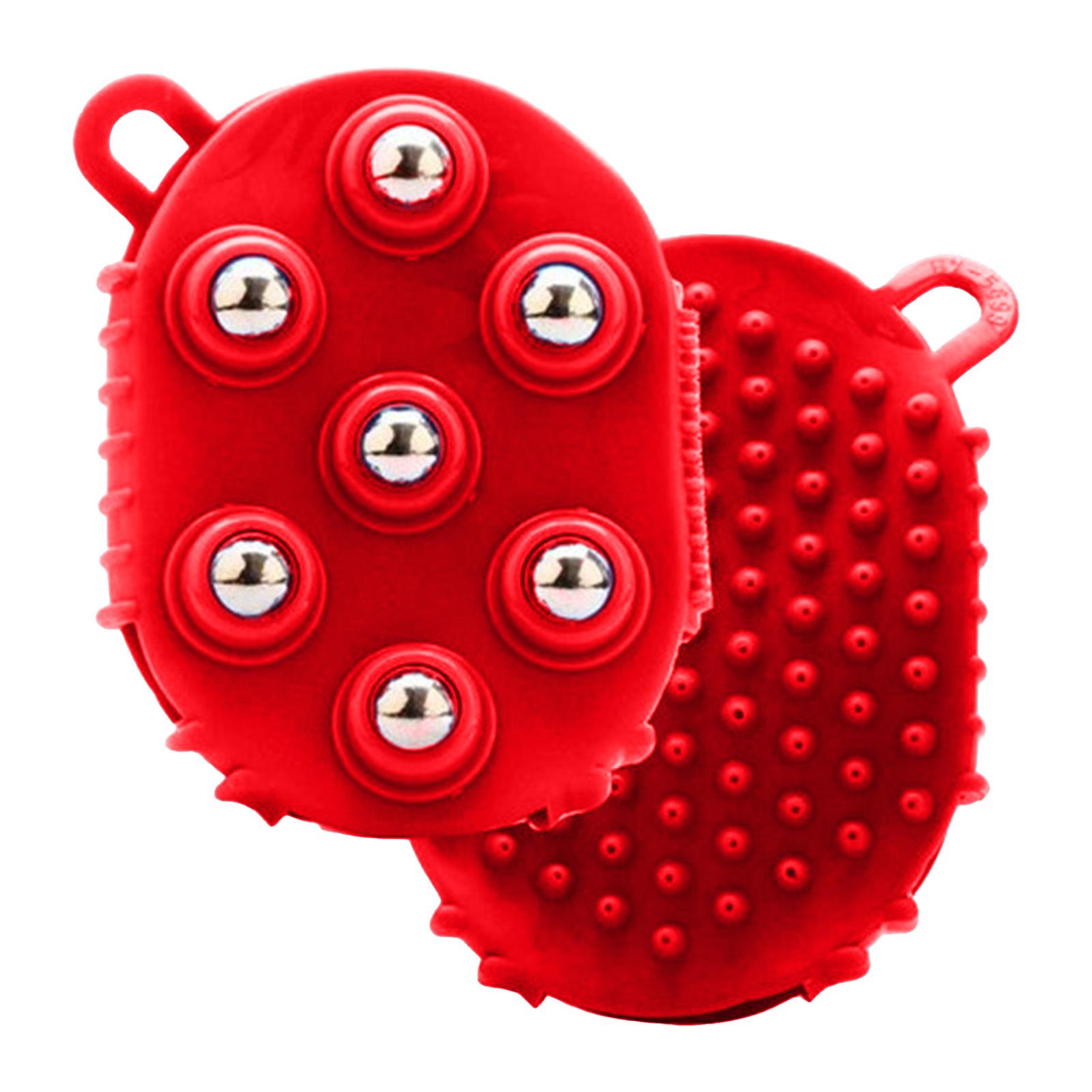 

Lymphatic Drainage Gloves Brush Double Side Portable Body Scraping Massage Brush for Abdomen Arm Legs & Thighs червоний