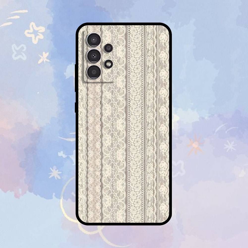 

AAA Элегантный Романтичный Белый Кружевной Чехол Для Телефона Для Samsung Galaxy A73,A72,A71,A70,A53,A52,A51,Другие Мягкий Черный Чехол Samsung a22 4g