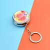 Pills Box Keychain With Mirror And Sealed Metal Compartment Keychain Moisture-Proof Medicines Dispenser Travel Accessory