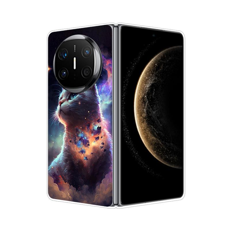 Clear Hard PC Phone Case For Honor Magic V3 Vs3 V2 VS2 Folding Transparent Flower Pattern Cover For Huawei Mate X6 X5 X3 X2 Capa