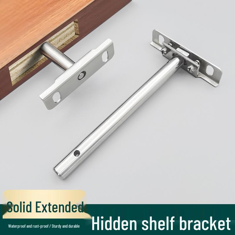 T-Shaped Invisible Shelf Bracket: Wall Mount Bookshelf & Storage Support.