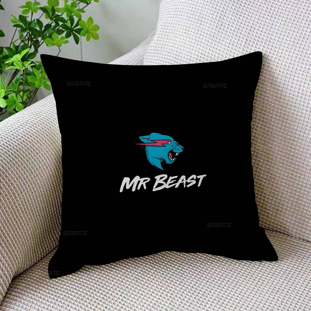 Game Blogger MrBeasts Cushion Cover Decorative Pillow Sofa Home Decor Case Pillow Cases