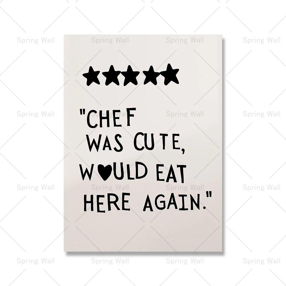 

Эстетическая кухня, милая настенная художественная картина для приготовления пищи, минималистичная картина с сердцем, черная цитата, принт плаката, скандинавский холст, картина для комнаты, домашний декор, без рамки 21*30cm