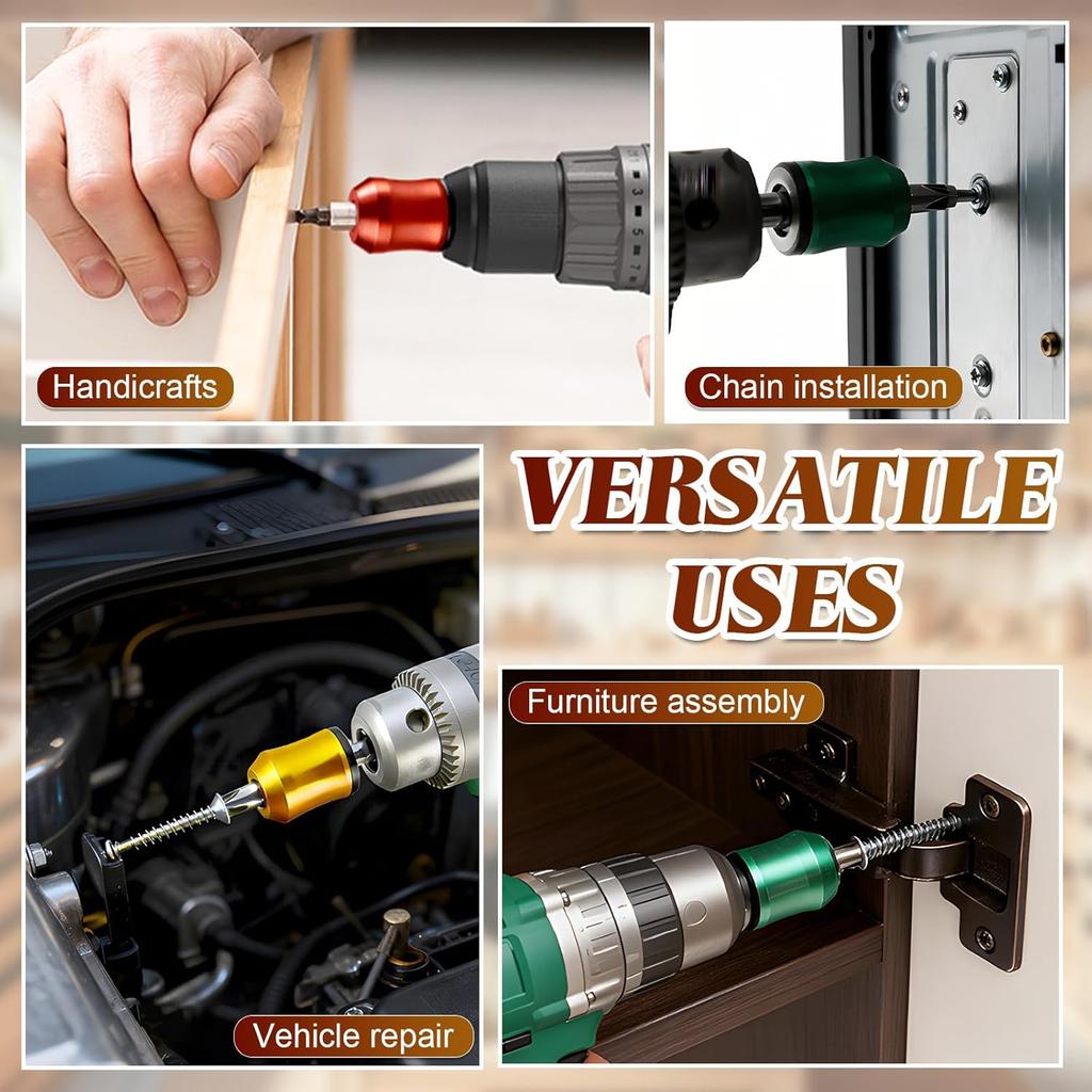 3Pcs Strong Screwdriver Head Magnetic Screw Ring Removable Magne-tic Screwdriver Drill Bit Holder for Hex Screwdrivers and Power Bits